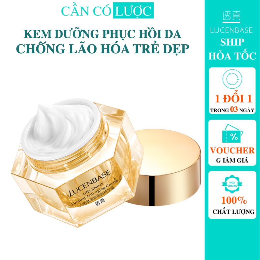 Kem Dưỡng Da Mặt Chống Lão Hóa LUCENBASE, Kem Dưỡng Trắng Da Mặt Cấp Ẩm Phục Hồi Da Nâng Cơ 50g