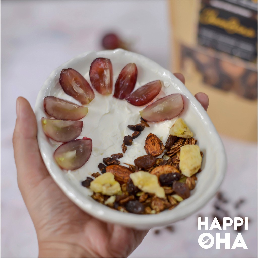 Granola Choco Bana HAPPI OHA 400g - Ngũ Cốc Ăn Sáng/ Ngũ Cốc Ăn Kiêng Không Đường Tinh Luyện Vị Cacao