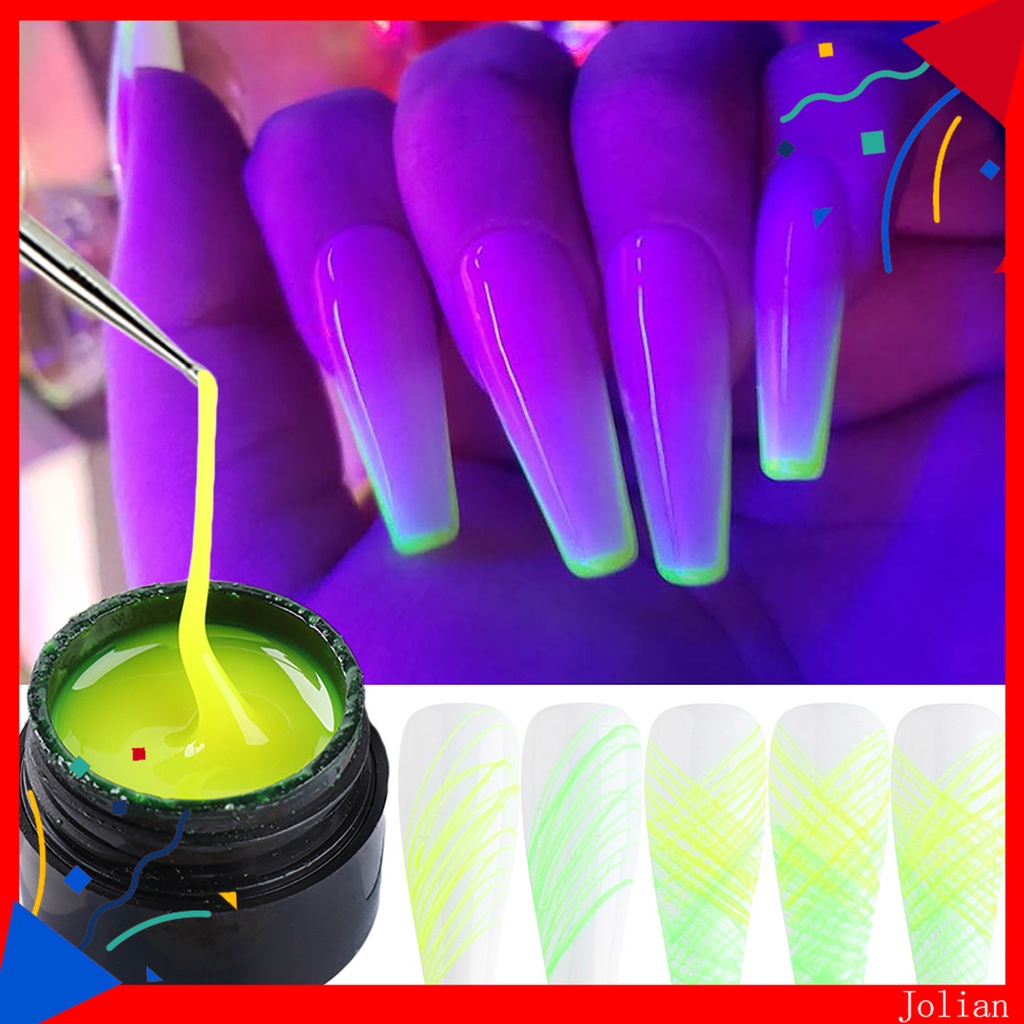 Sơn Móng Tay Dạ Quang Nổi Bật Tạo Hiệu Ứng Mạng Nhện 5ml