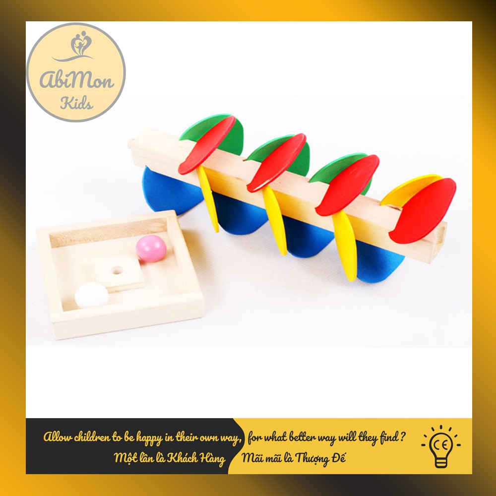 Thả Bóng Hình Tháp Bằng Gỗ Cho Bé ☘️ Montessori cao cấp ✨ (Đồ chơi Gỗ - Đồ chơi Giáo Dục - An toàn - Thông minh)