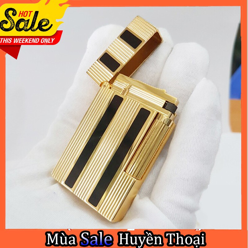 𝐇𝐨̣̂𝐩 𝐐𝐮𝐞̣𝐭 𝐁𝐚̣̂𝐭 𝐋𝐮̛̉𝐚 Dupont D95 Họa Tiết Sơn Mài Kẻ Dọc Đen Vàng Cao Cấp