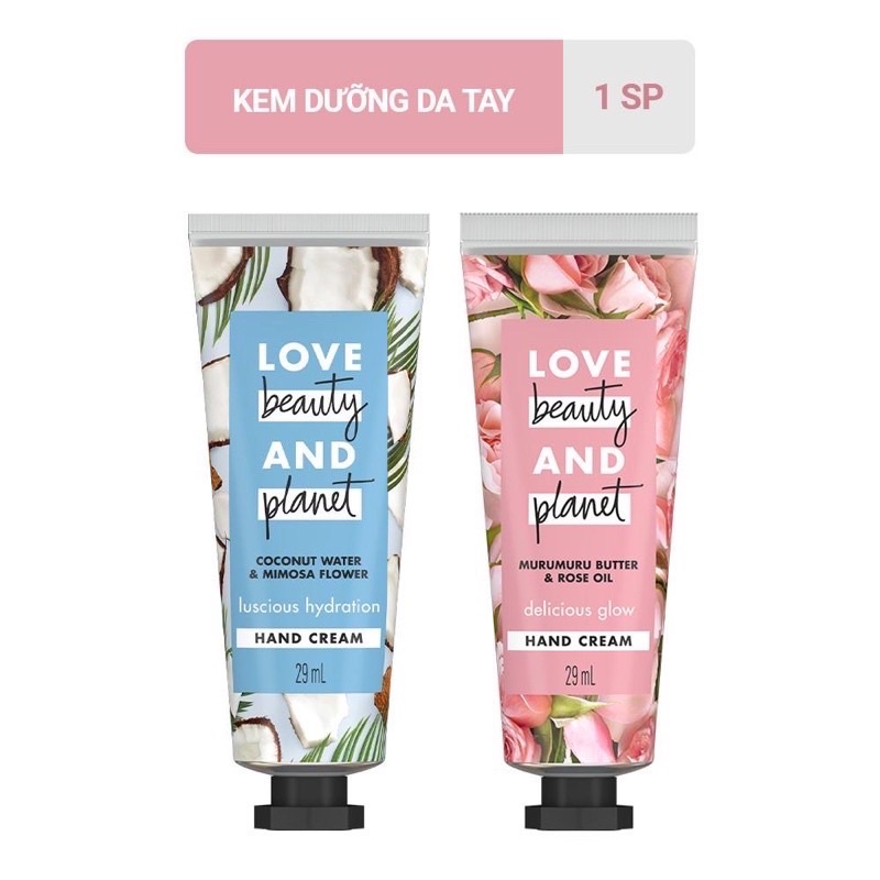 Kem dưỡng da tay Love Beauty and Planet Dừa Tươi & Hoa Mimosa Love Beauty & Planet Coconut Water & Mimosa Flower 29ml