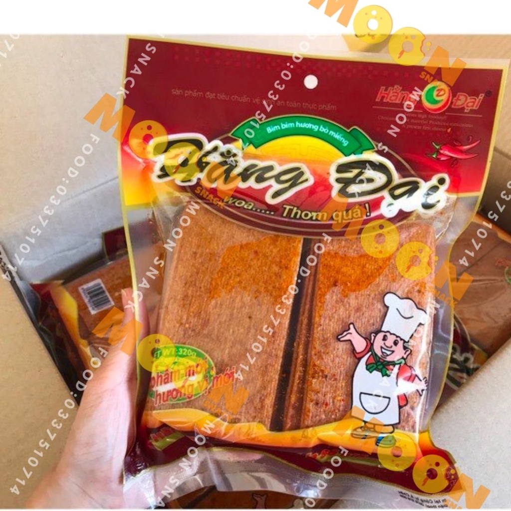 Snack cay hương bò miếng cay Hằng Đại cay cay gói lớn tận 320g-ăn vặt chất lượng vệ sinh an toàn thực phẩm