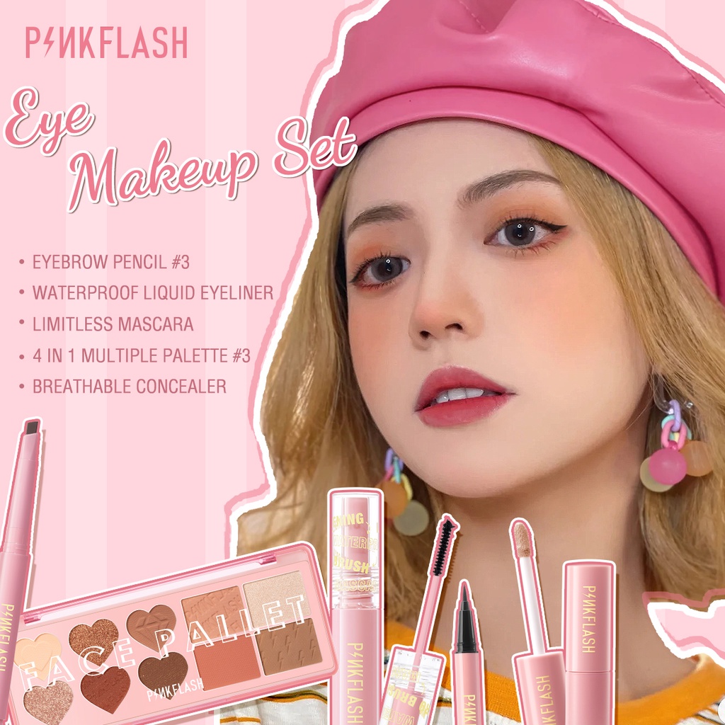 Bộ 6 món mỹ phẩm trang điểm PinkFlash chống nước