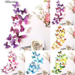 Bộ nhãn dán tường hình bươm bướm 3D nhiều cỡ đẹp mắt