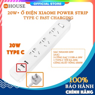 20W | Ổ điện Xiaomi Mi Power Strip 20W Type C - Ổ cắm điện Xiaomi Power Strip - Chính hãng