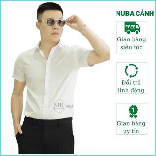 Áo sơ mi nam ngắn tay,chất vải lụa cao cấp,đẹp giá rẻ AT 19