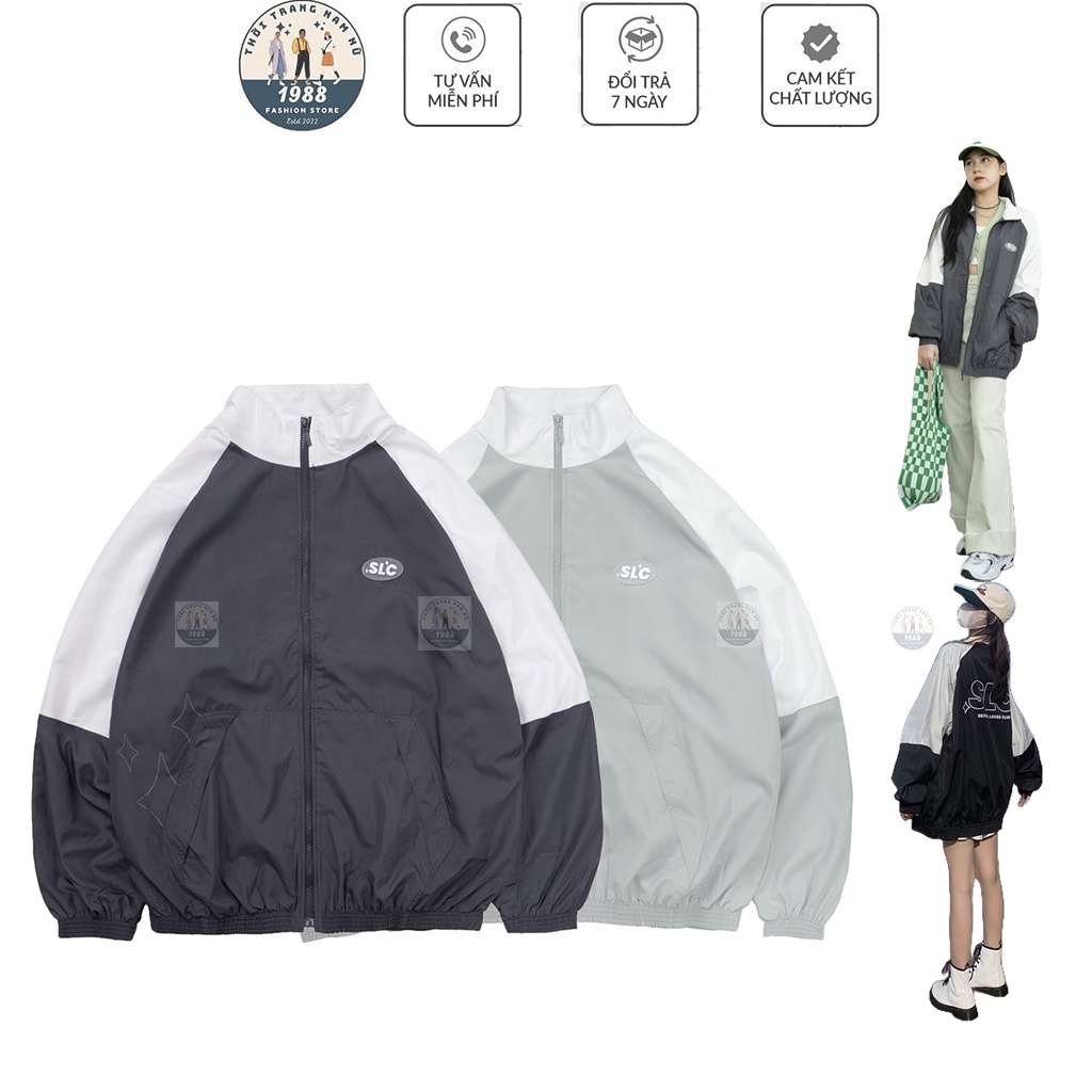 Áo Khoác Gió SLC, Áo Khoác Dù Nữ Mùa Đông Kiểu Unisex Form Rộng