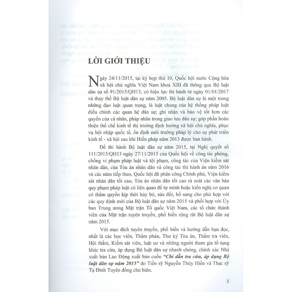 Sách - Chỉ Dẫn Tra Cứu, Áp Dụng Bộ Luật Dân Sự Năm 2015 | BigBuy360 - bigbuy360.vn