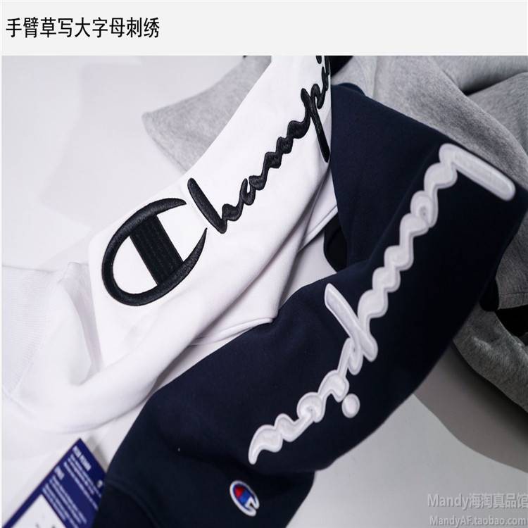 Áo Sweater Thêu Chữ Champion Phong Cách Cổ Điển