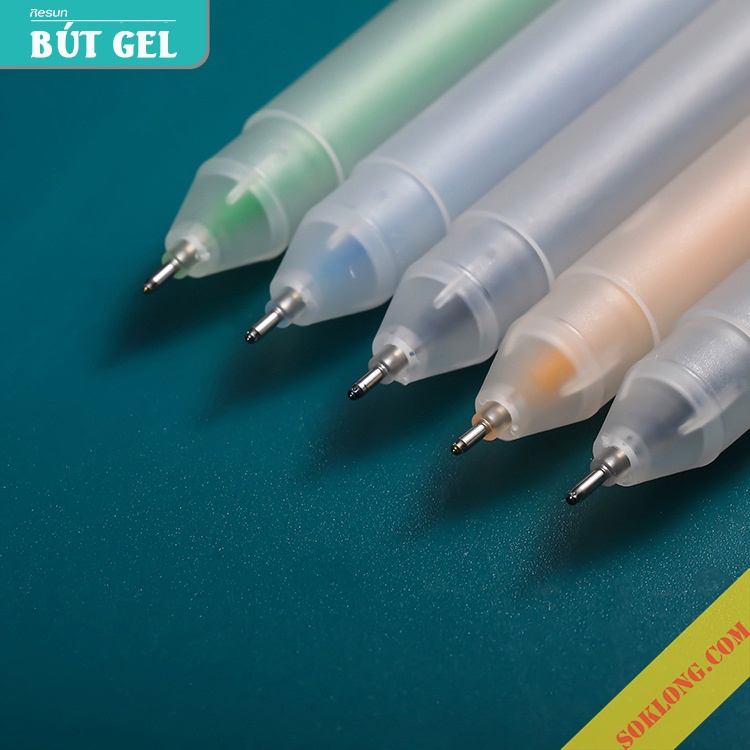 Bút mực gel nét 0.5mm Resun nhiều màu ghi chép mượt mà B18