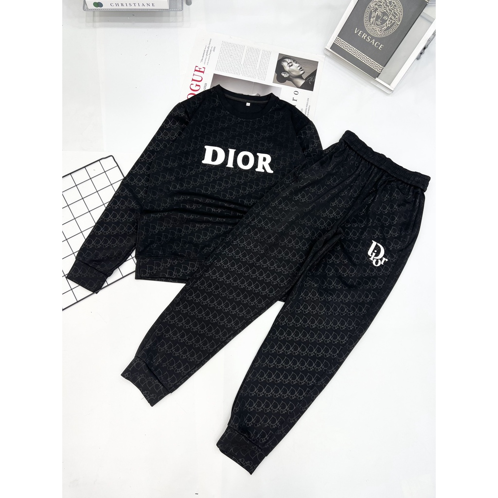Bộ Nỉ Nam Cổ Tròn Tay Dài Vải Poly Co Dãn 4 Chiều Hàng SUPPRE Cao Cấp