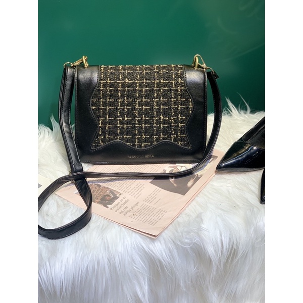 Hàng si - Túi phối dạ tweed