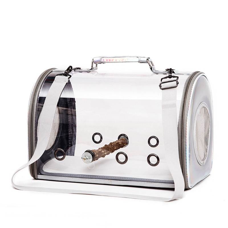 Túi vận chuyển thông thoáng có sào đứng cho chim vẹt