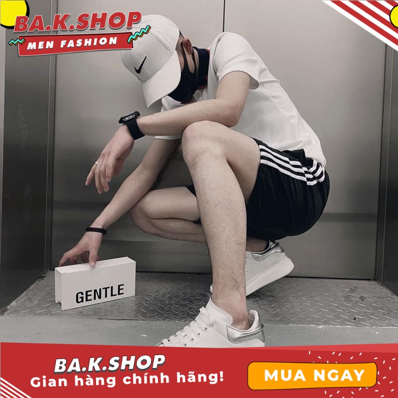▣Quần short nam ,Quần đùi thể thao unisex kẻ 3 sọc dáng xuông chất kiệu cao cấp thoáng mát không xù cho mùa hè