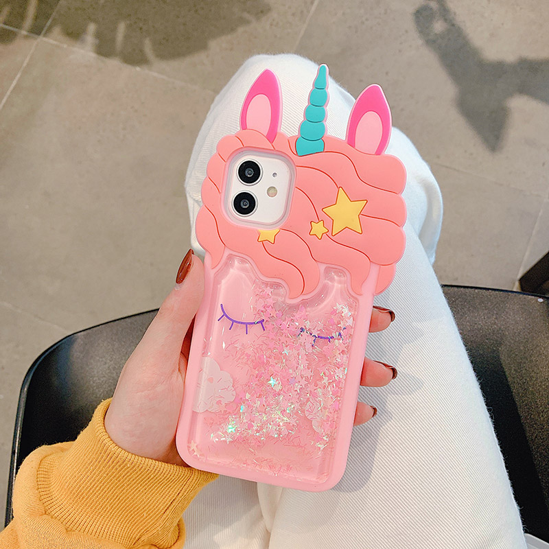 Fashion pink quicksand eyelashes horse unicorn silicone soft phone case for Oppo A57 A79 A73 A83 R17 F11 A3s A5 F9 A7 S1 Pro Y53 2017