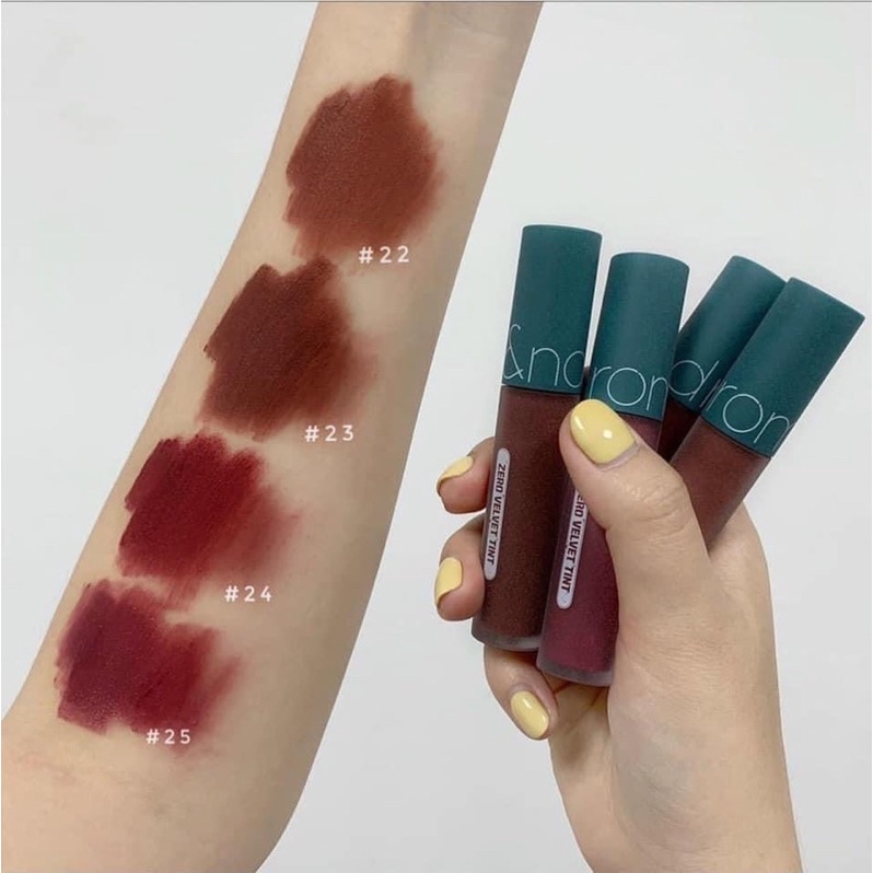 Son kem lì Romand Zero Velvet Tint Full màu Hàn Quốc