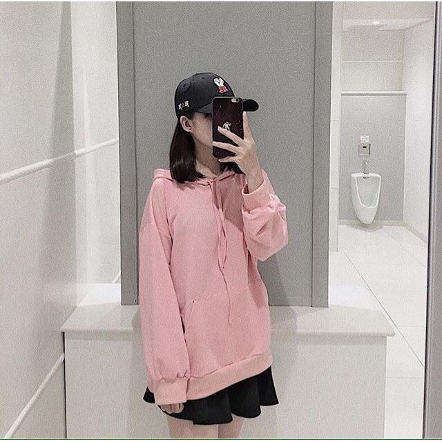 HOODIE TRƠN HỒNG Unisex Ulzzang Streetwear Streetstyle - Hoodie Pink Hoodie Hồng trơn cực đẹp | BigBuy360 - bigbuy360.vn