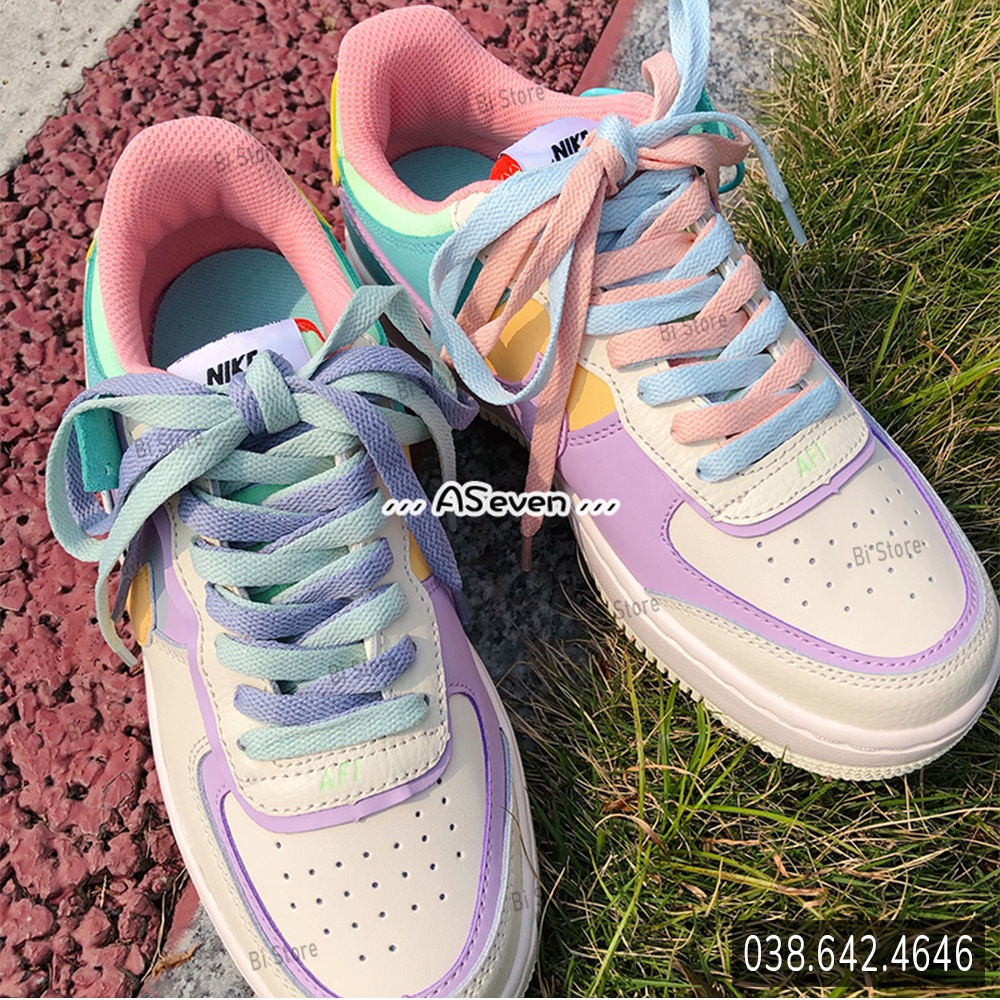 [Bảng 30 màu] Dây giày dẹt màu Pastel dài 1m2 - 1m6 dành cho các loại giày thể thao / sneaker nam nữ Nikee, Jordann, Das