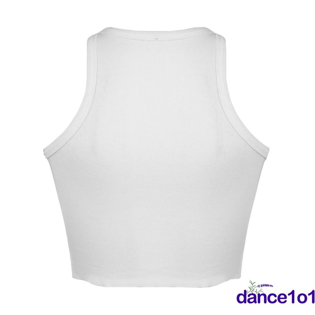 ❀PZ♔Women Cartoon Car Letter Printed Slim Fit Sleeveless Ribbed Vest