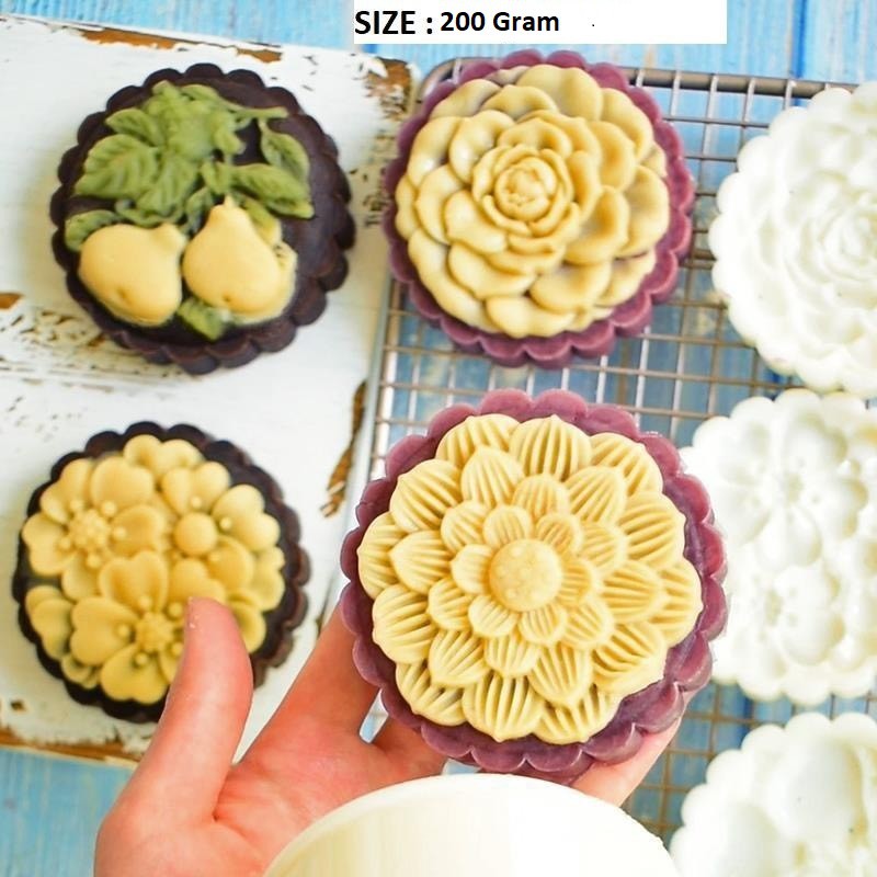 Khuôn Nén Lò Xo 4 Mặt  Làm Bánh Trung Thu 150 Gram