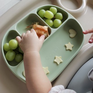 KHAY ĂN DẶM CÓ ĐẾ HÍT CHỐNG ĐỔ AN TOÀN CHO BÉ CO&BI - CHẤT LIỆU 100% SILICONE CAO CẤP