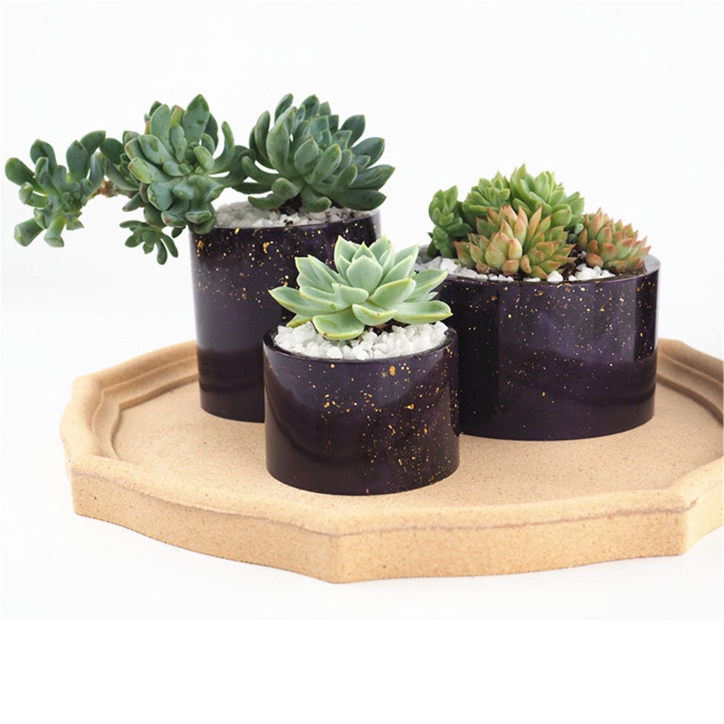 Khuôn Silicone Làm Chậu Hoa Bằng Nhựa Epoxy Resin Diy Trang Trí Nhà Cửa