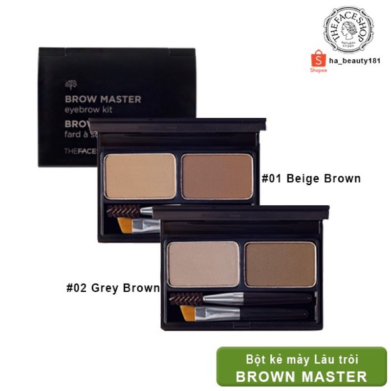 Bột kẻ mày 3 màu dùng để tán lông mày chân mày The Face Shop Brow Master Powder Pallate 4.5g