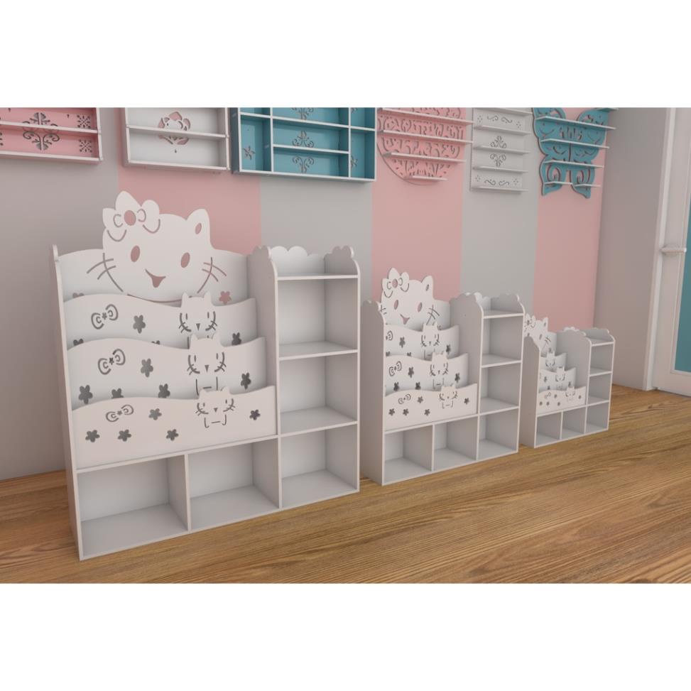 Kệ sách cho bé  Hello kitty có 5 ngăn đựng đồ tự tháo lắp đa năng