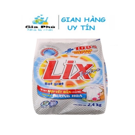 Bột Giặt LIX Extra Hương Chanh 2.4Kg - Tẩy Sạch Vết Bẩn Cực Mạnh