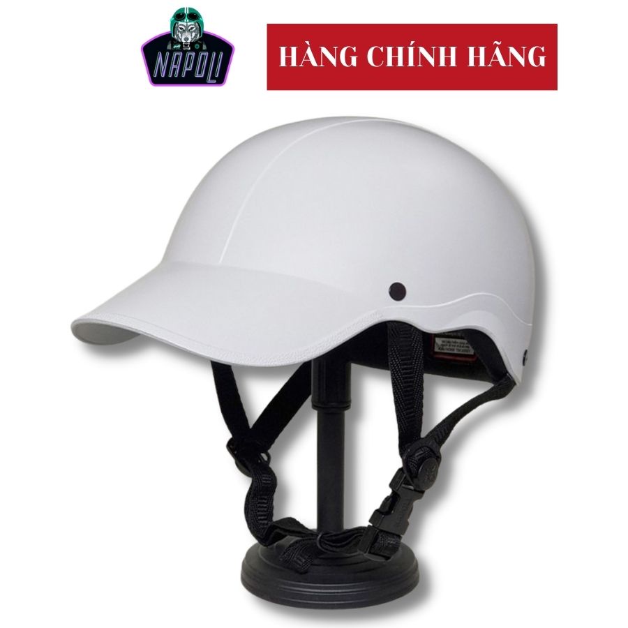 Mũ bảo hiểm lưỡi trai cao cấp NAPOLI chính hãng sơn trơn dành cho cả nam và nữ