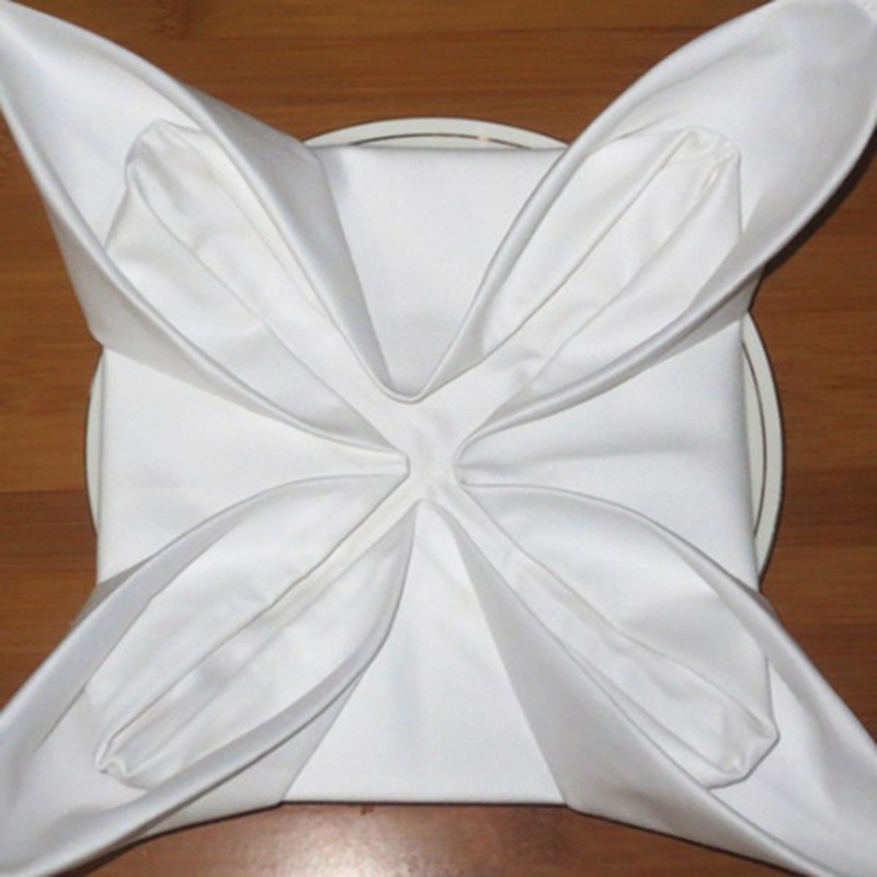 Set 12 Khăn Ăn Bằng Polyester Mềm Mại Có Thể Giặt Và Tái Sử Dụng Cho Nhà Hàng / Khách Sạn / Tiệc Cưới