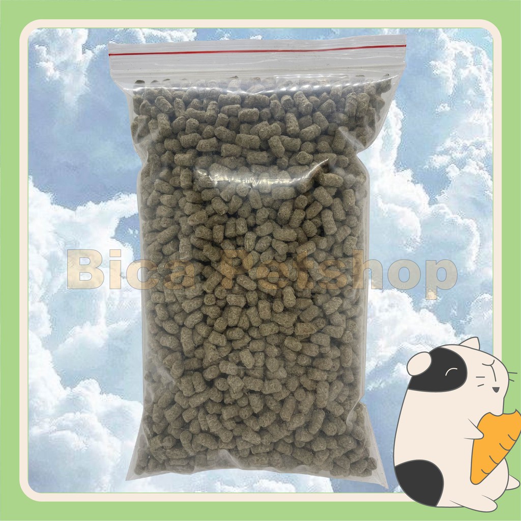 Cỏ nén nâu 1kg thức ăn cho chuột lang, thỏ, sóc bắc mỹ, chinchilla