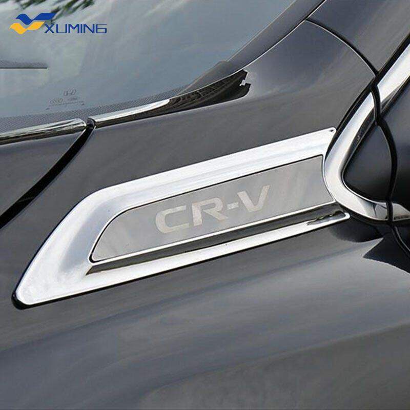 FENDER Bộ 2 Miếng Dán Trang Trí Cản Trước Và Thân Xe Hơi Bằng Cờ Rôm Cho Honda CR-V CRV 2017 2018 2019 2020 201