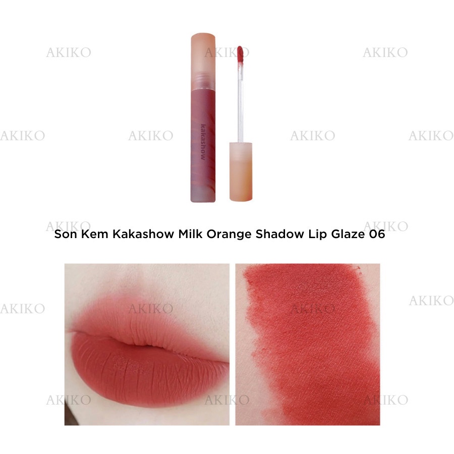 Chính Hãng Son Kem Kakashow Milk Orange Shadow Lip Glaze 3.3gr - 06 thumbnail