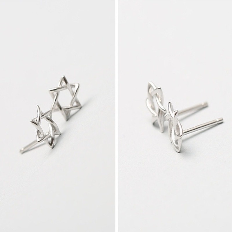 Đôi bông tai hình ngôi sao sáu điểm độc đáo 210807
