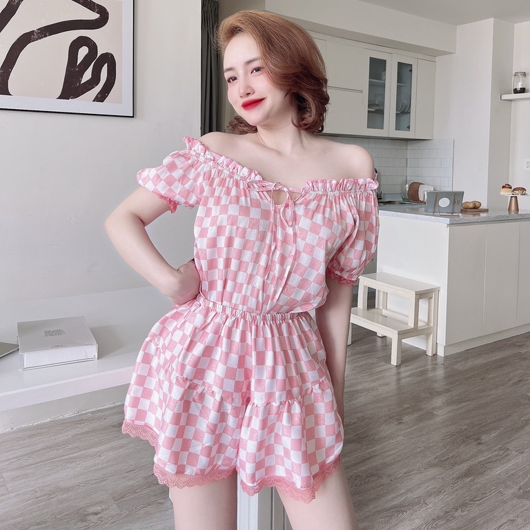 Đồ Mặc Nhà Nữ SOJUN Chất Lụa Xước TC Cổ Tròn Size 40-70Kg