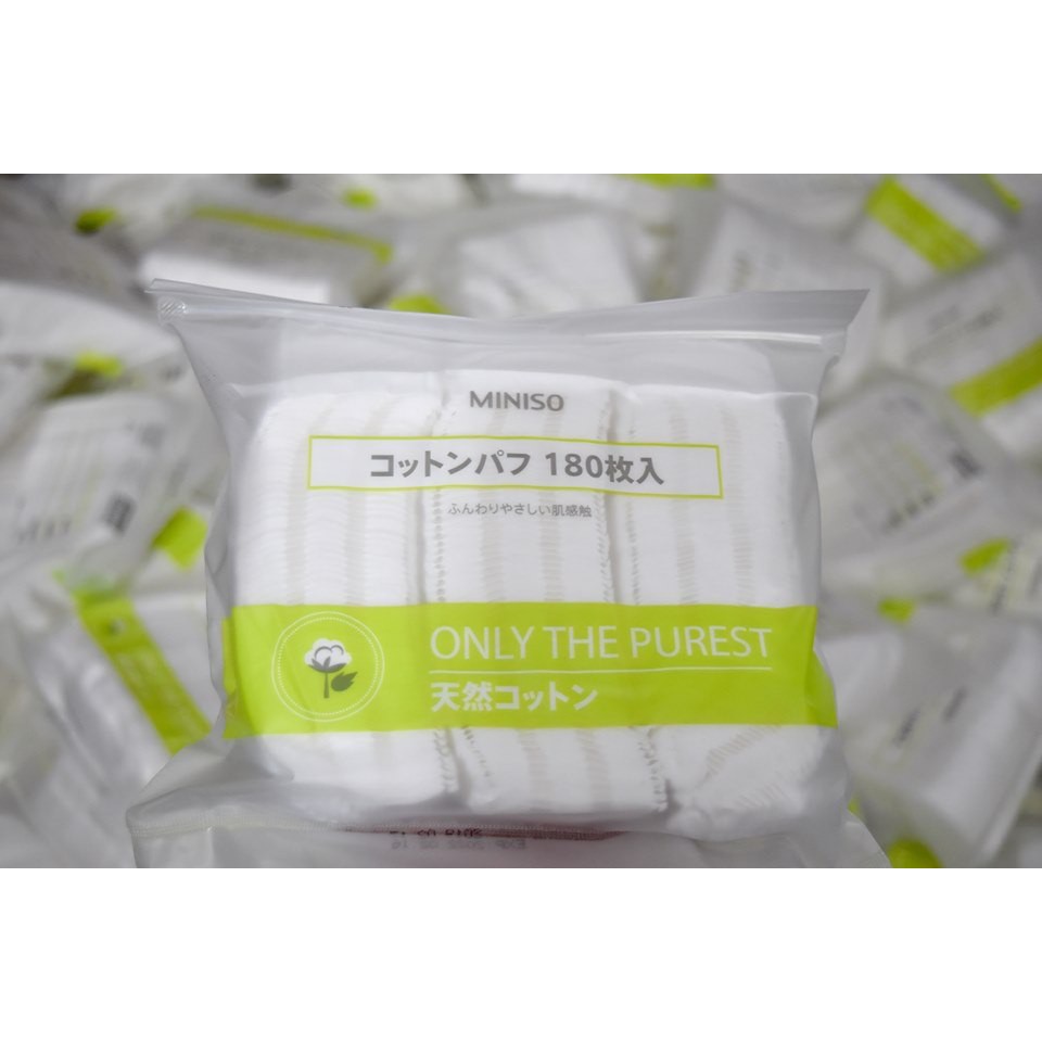 Bông Tẩy Trang Miniso Only The Purest 180 Miếng Nhật Bản (Made in Japan)