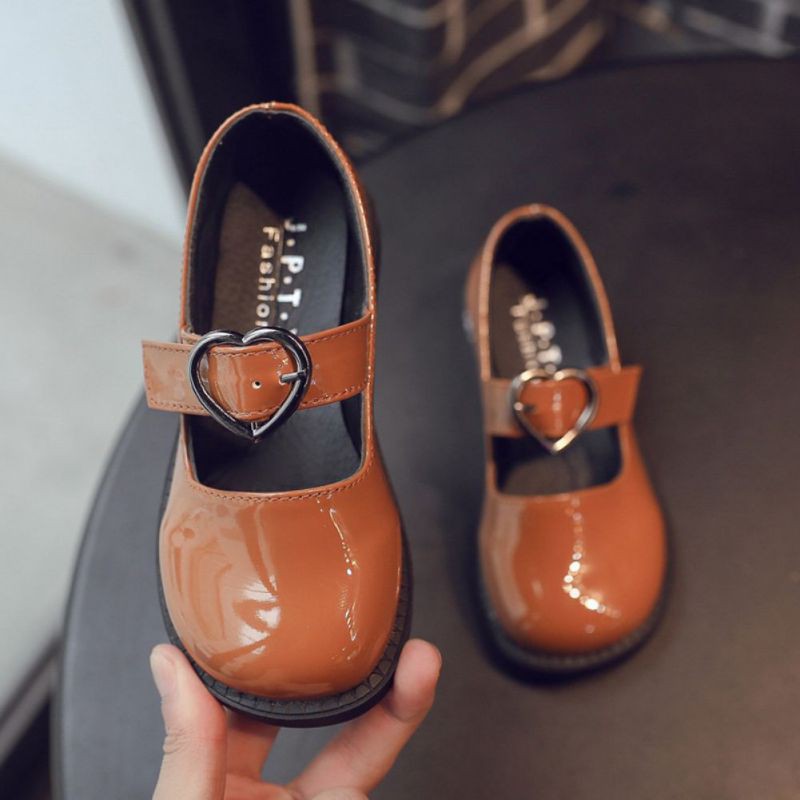 Giày búp bê Mary Jane quai dán xinh xắn chất giả da cho bé 1-11 tuổi