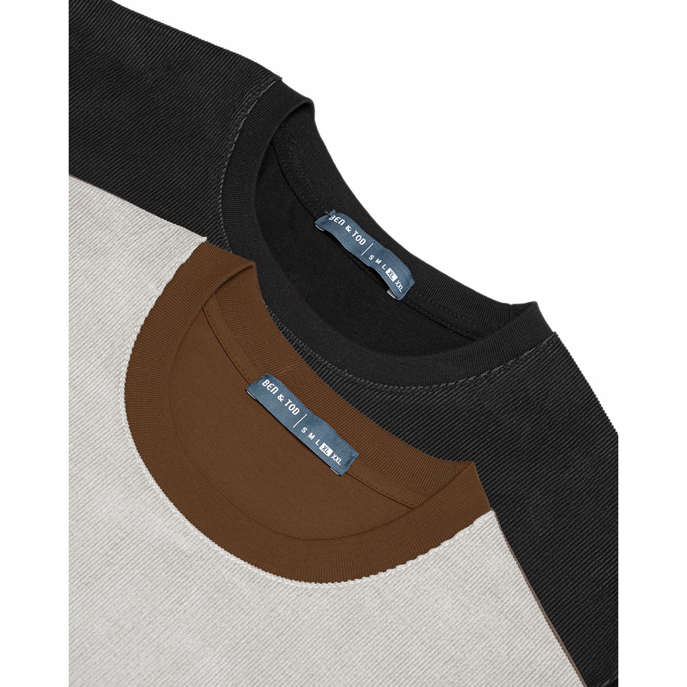 Áo thun nam cổ tròn BEN &amp; TOD R1210BB111 vải cotton 4 chiều, cao cấp, co giãn, thoáng mát, trẻ trung