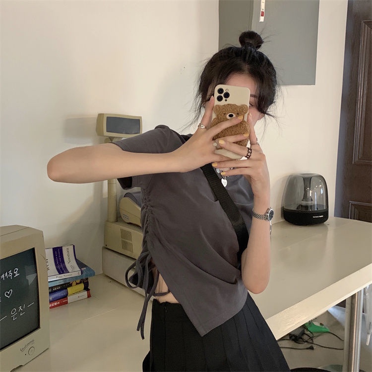 Áo Thun Nữ Tay Ngắn Thiết Kế Dây Rút Thời Trang Cho Áo phông Nữ TX-82