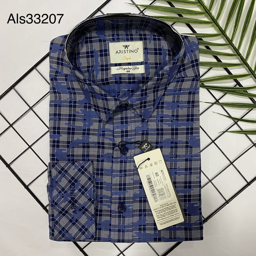 Áo sơ mi nam ARISTINO dài tay sợi sồi from reguler ALS33207