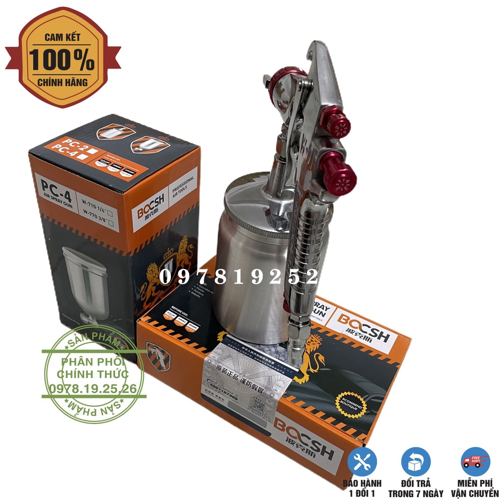 Súng Phun Sơn BOCSH Ư71 -  Bình Dưới - Đầu Phun 1.5