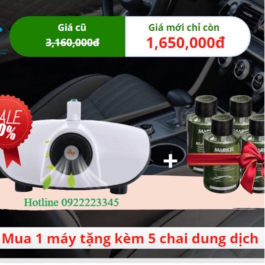 Máy khử mùi, khử khuẩn ôtô Markel chính hãng