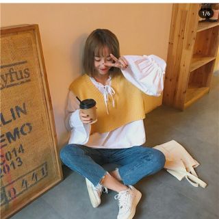 Set áo sơmi sơ mi somi so mi tay dài rộng có dây cổ và aoa gile len croptop