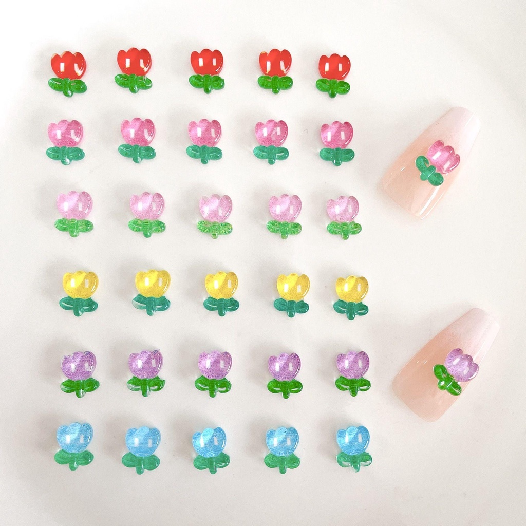 Móng Tay Giả Có Hương Thơm Họa Tiết Hoa Xinh Xắn|Phụ Kiện Trang Trí Móng Tay 3D Bằng Nhựa Resin Phong Cách Nhật Bản DIY