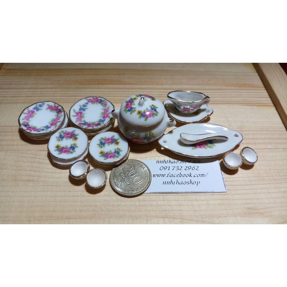 Miniature_Bộ chén dĩa