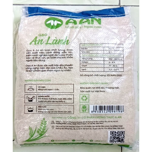 GẠO AN LÀNH 1 TÚI 5KG - HSD LUÔN MỚI