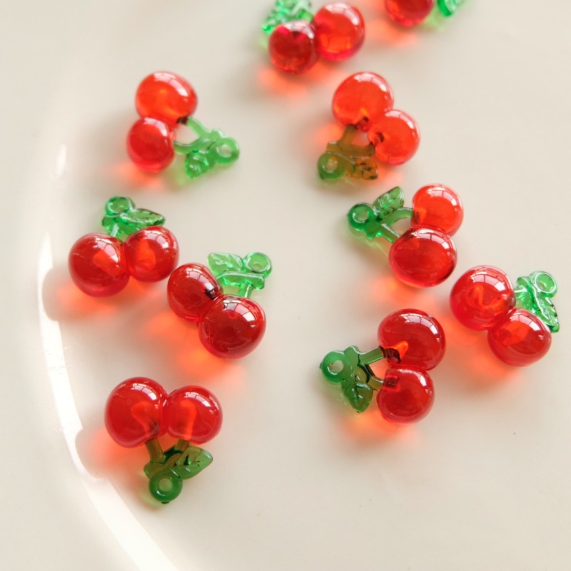 Set 3 mặt dây chuyền hình quả cherry dễ thương