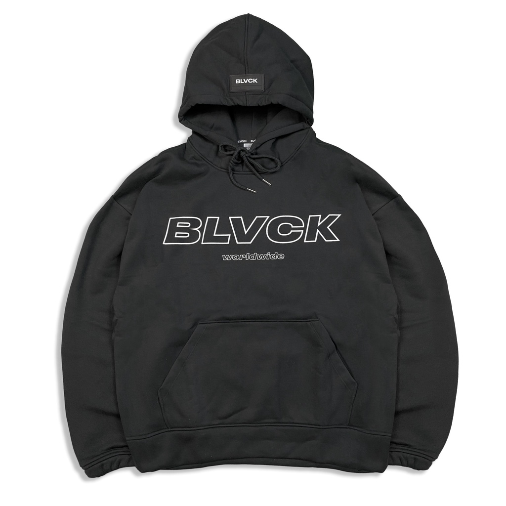 Áo khoác hoodie basic BLVCK - Black (Phiên bản mùa đông: nỉ bông dày)